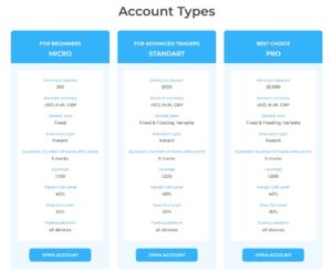 cupiro account types