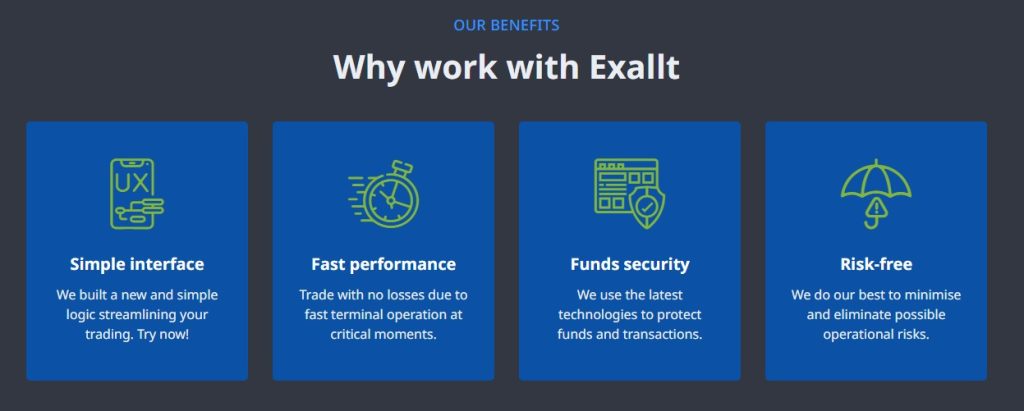 Benefits of trading with Exallt.io